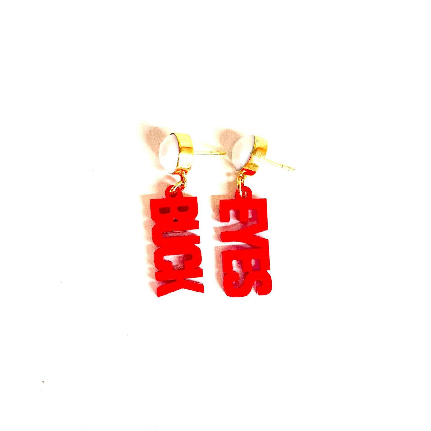 Ohio State Mini Red BUCK EYES Earrings