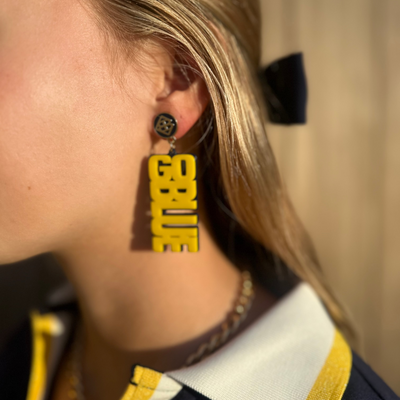 Michigan Maize GO BLUE Earrings