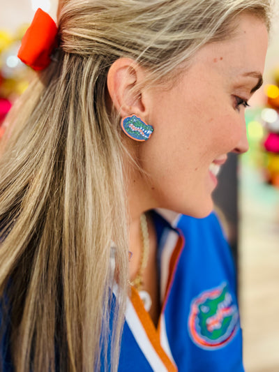 Florida Gator Logo Stud Earrings