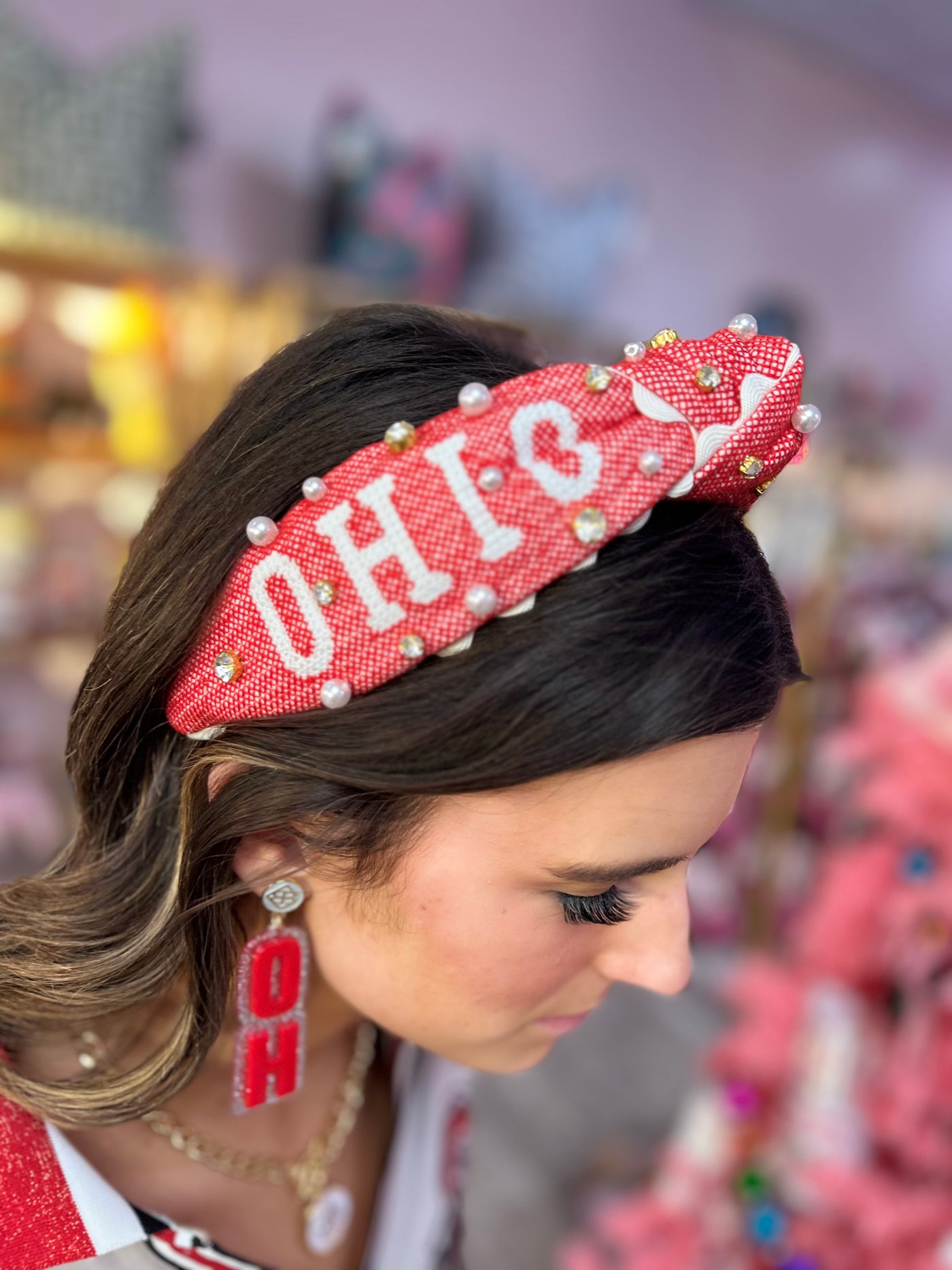 Ohio State Adult Cross Stitch Headband