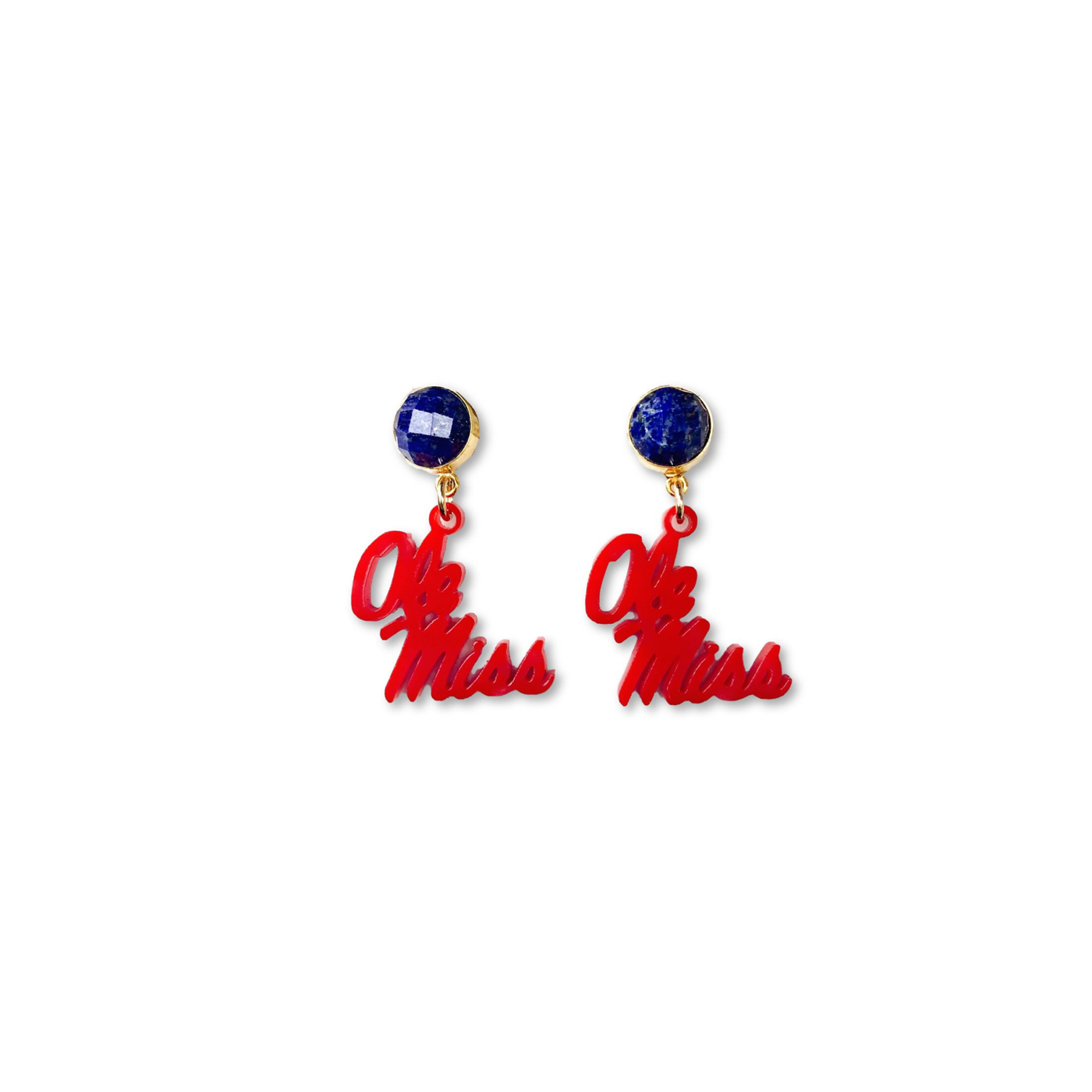 Ole Miss  Mini Red Logo Earrings