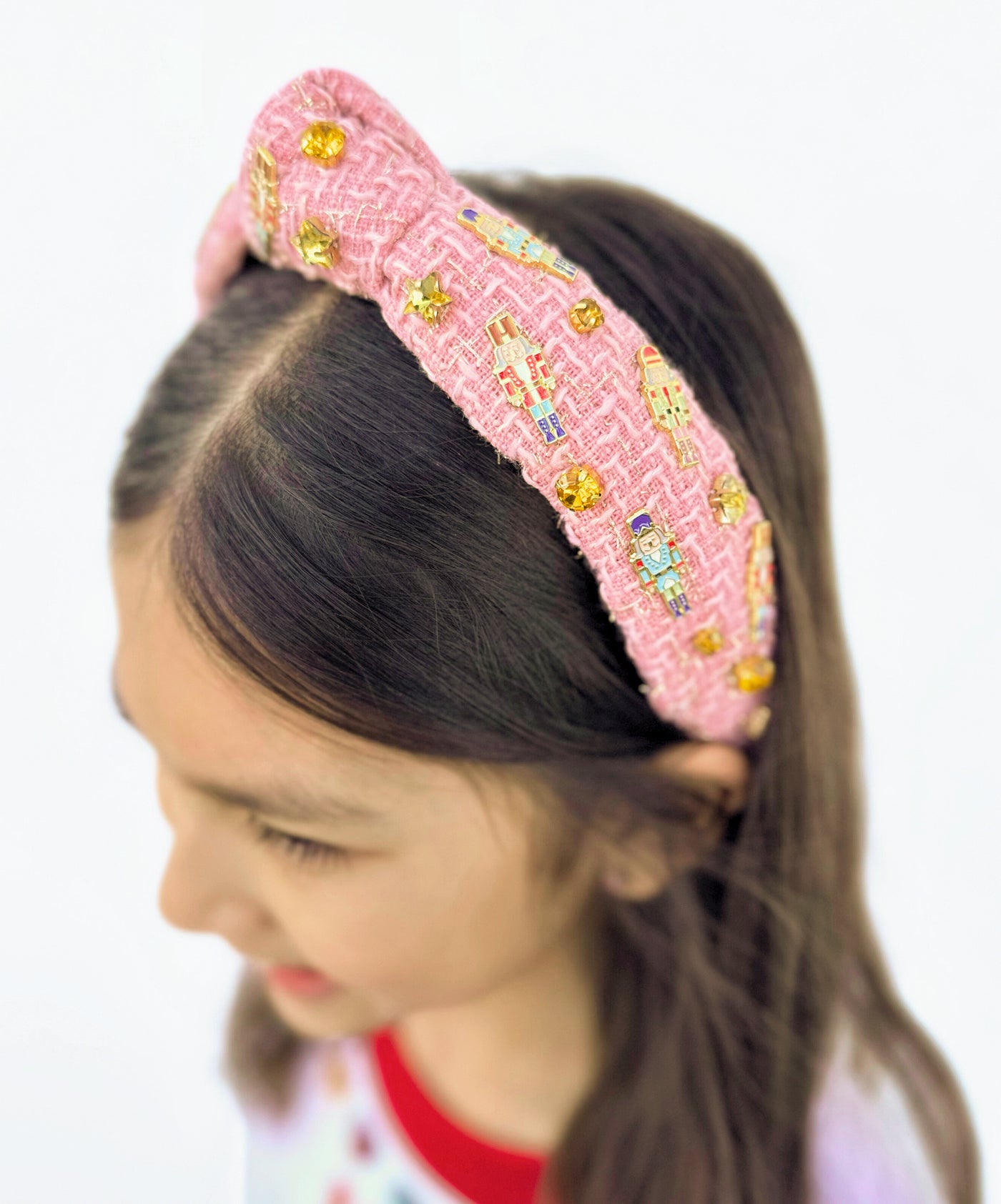 Child Size Pink Tweed Nutcracker Headband