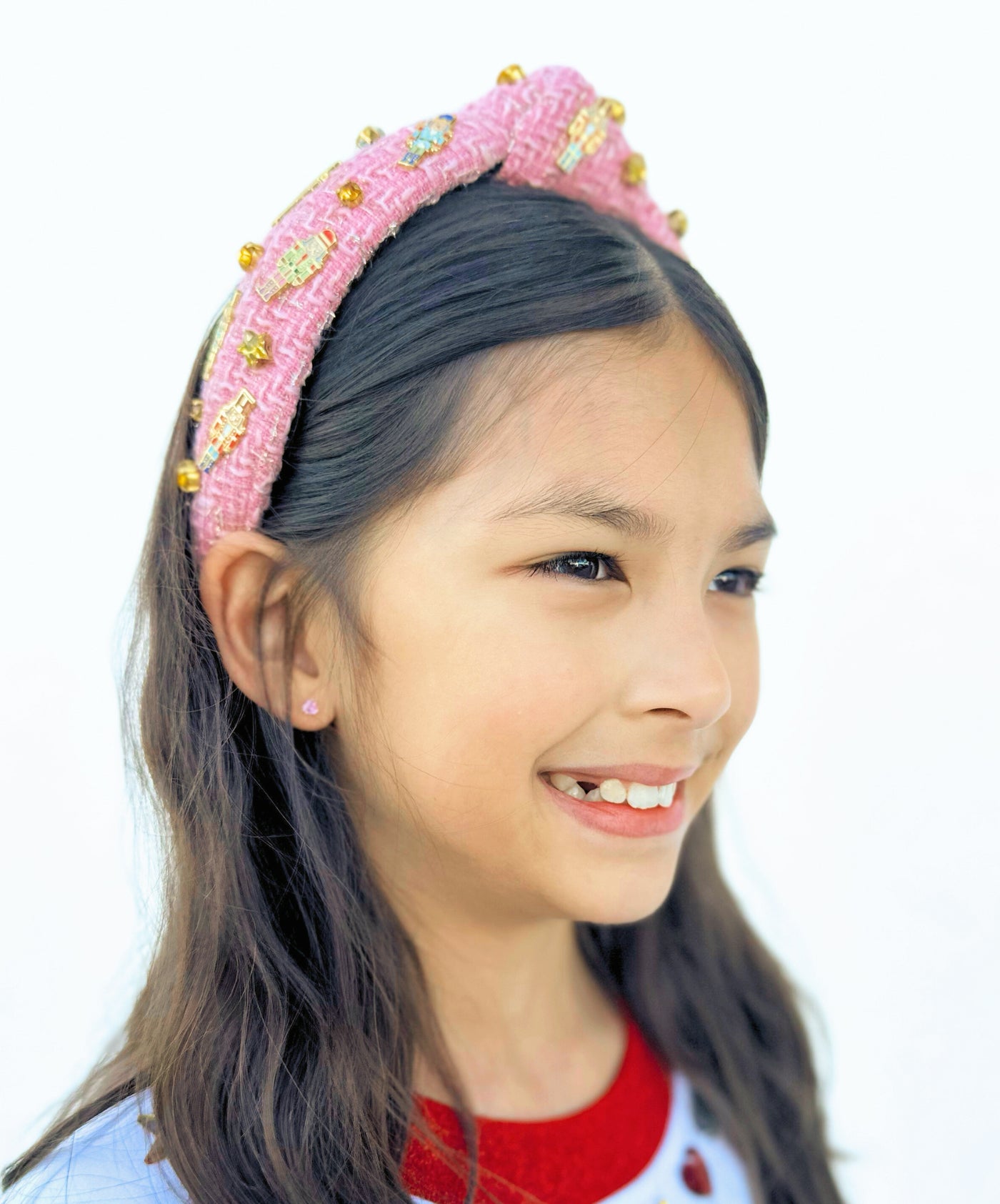 Child Size Pink Tweed Nutcracker Headband