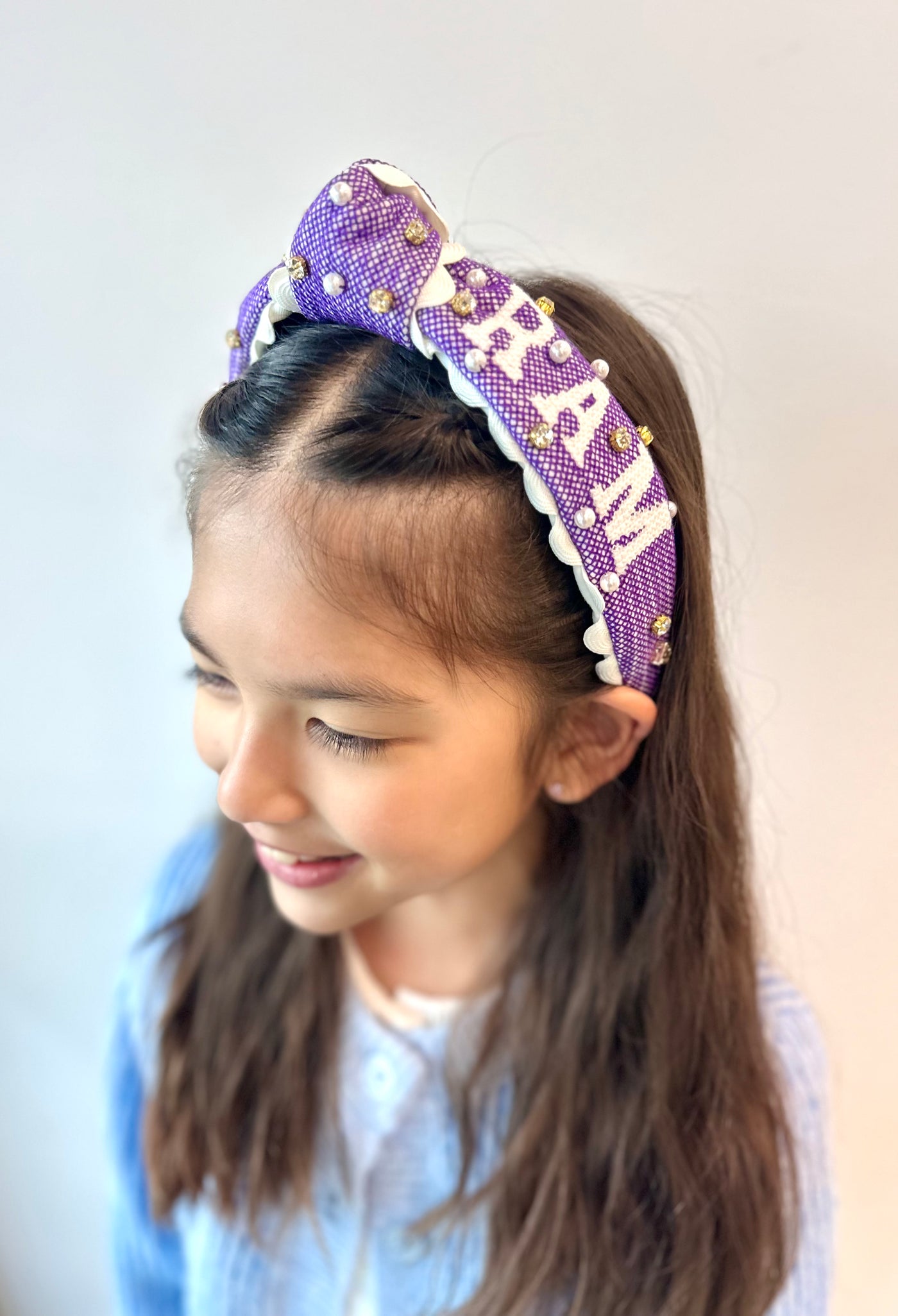 TCU RIFF RAM Child Cross Stitch Headband