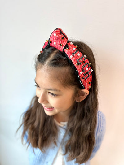 Texas Tech Child Size WRECK'EM TECH Cross Stitch Headband