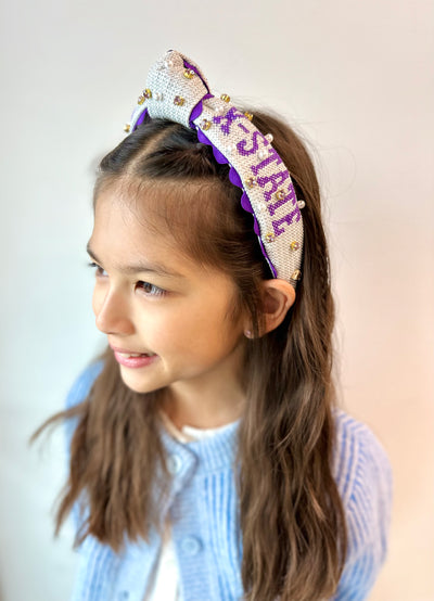 Kansas State Child K-STATE Cross Stitch Headband