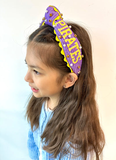 East Carolina Child PIRATES Cross Stitch Headband