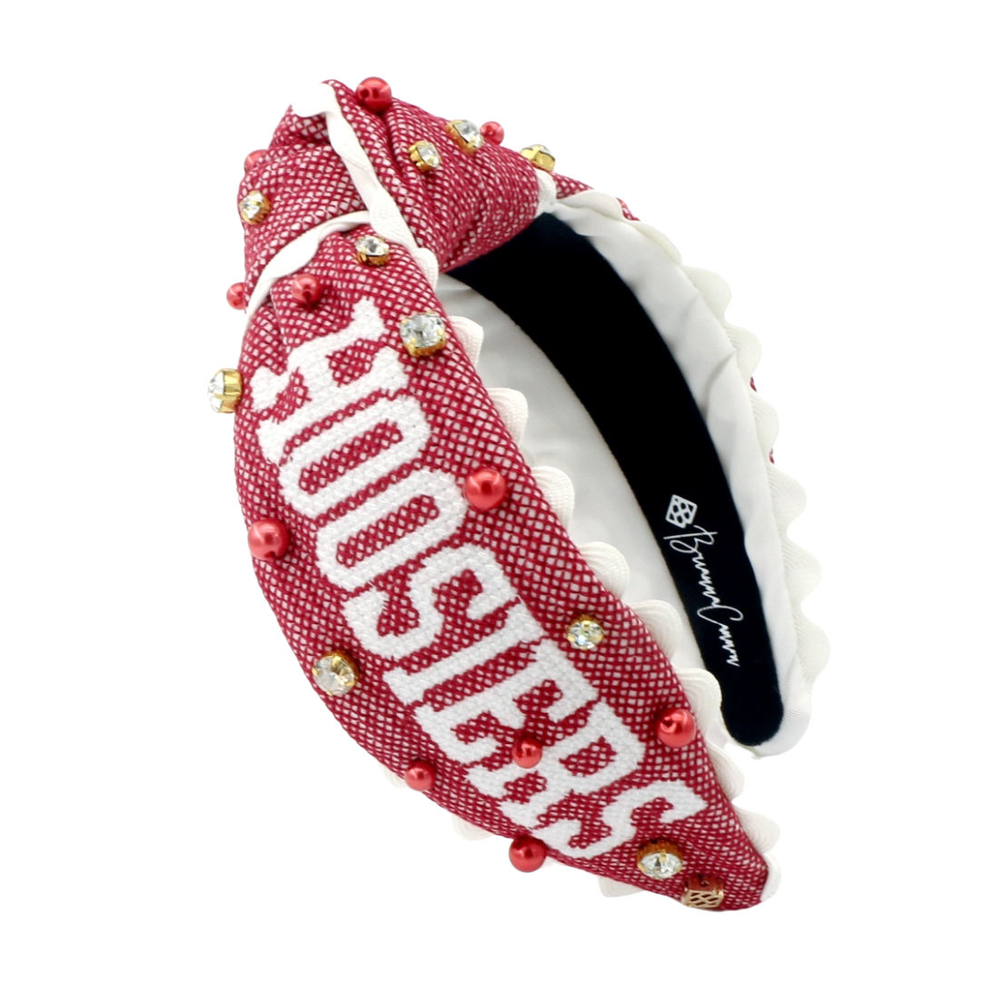 Indiana Adult HOOSIERS Cross Stitch Headband