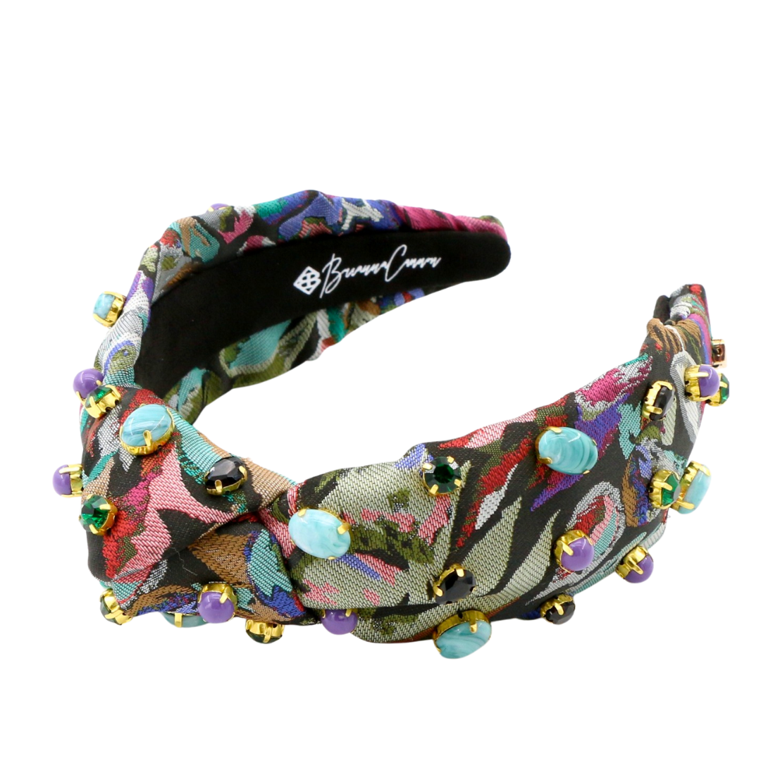 Jeweled Tapestry Floral Headband