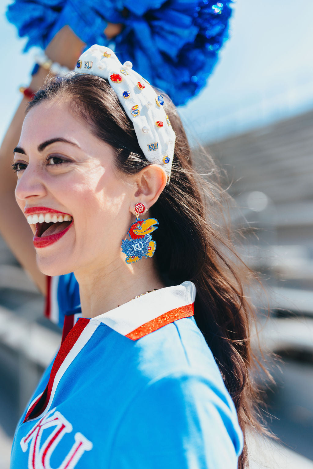 Kansas Jayhawk Logo Earrings