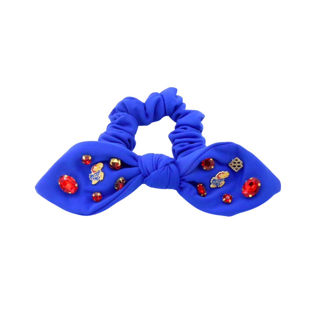 Kansas Blue Logo Bow Scrunchie