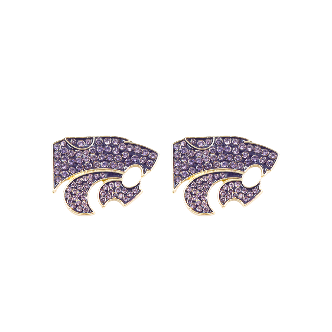 Kansas State Pavé Logo Studs