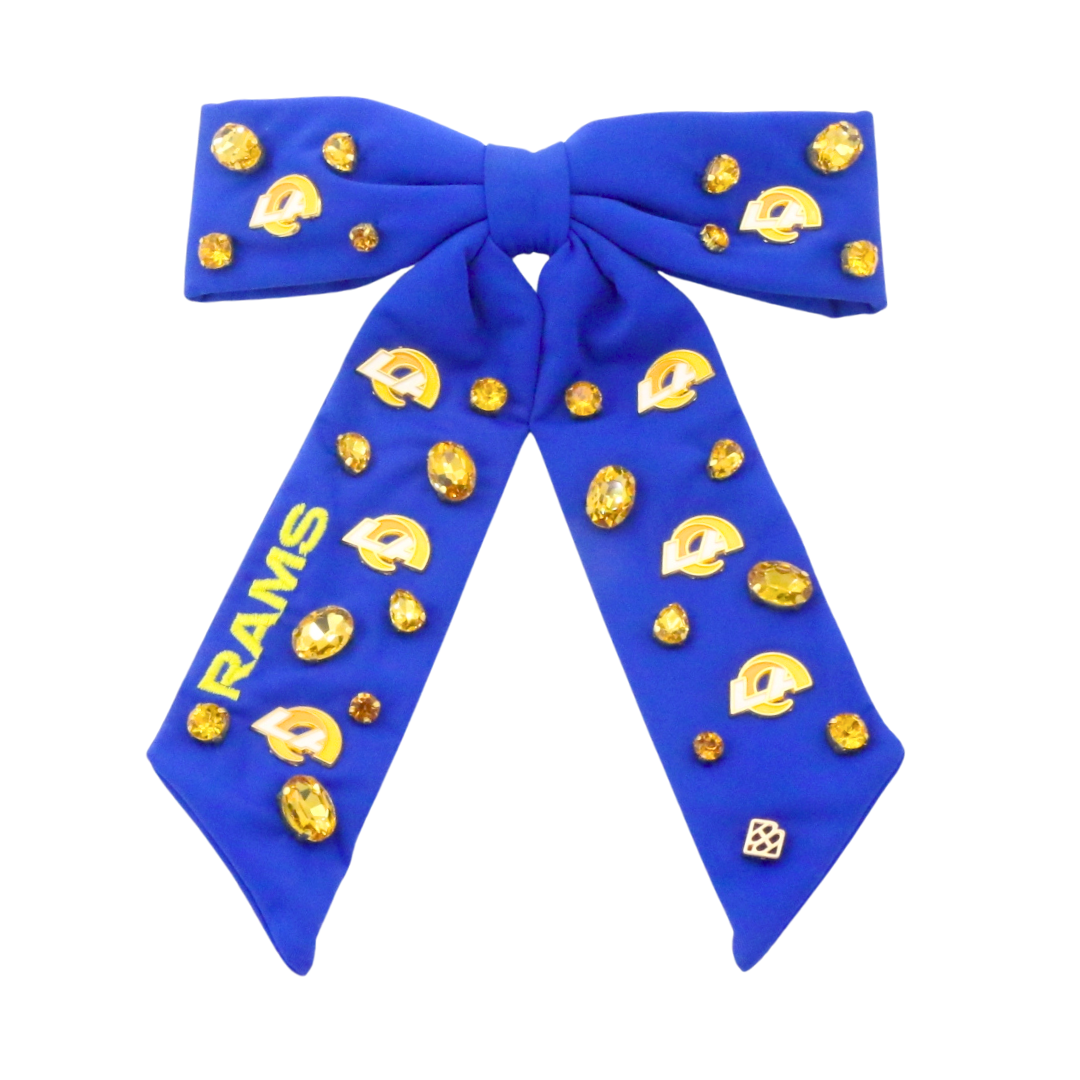 Los Angeles Rams Blue Bow Barrette