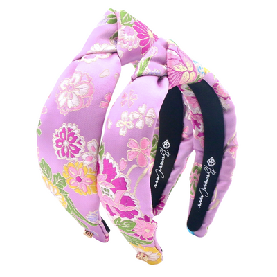 Adult Size Lavender Floral Silk Headband