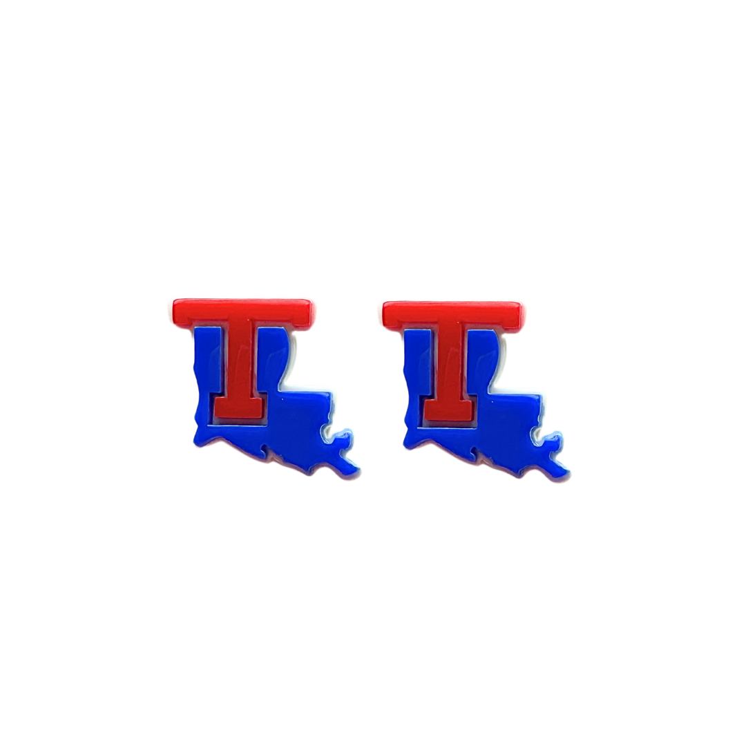 Louisiana Tech Logo Stud Earrings