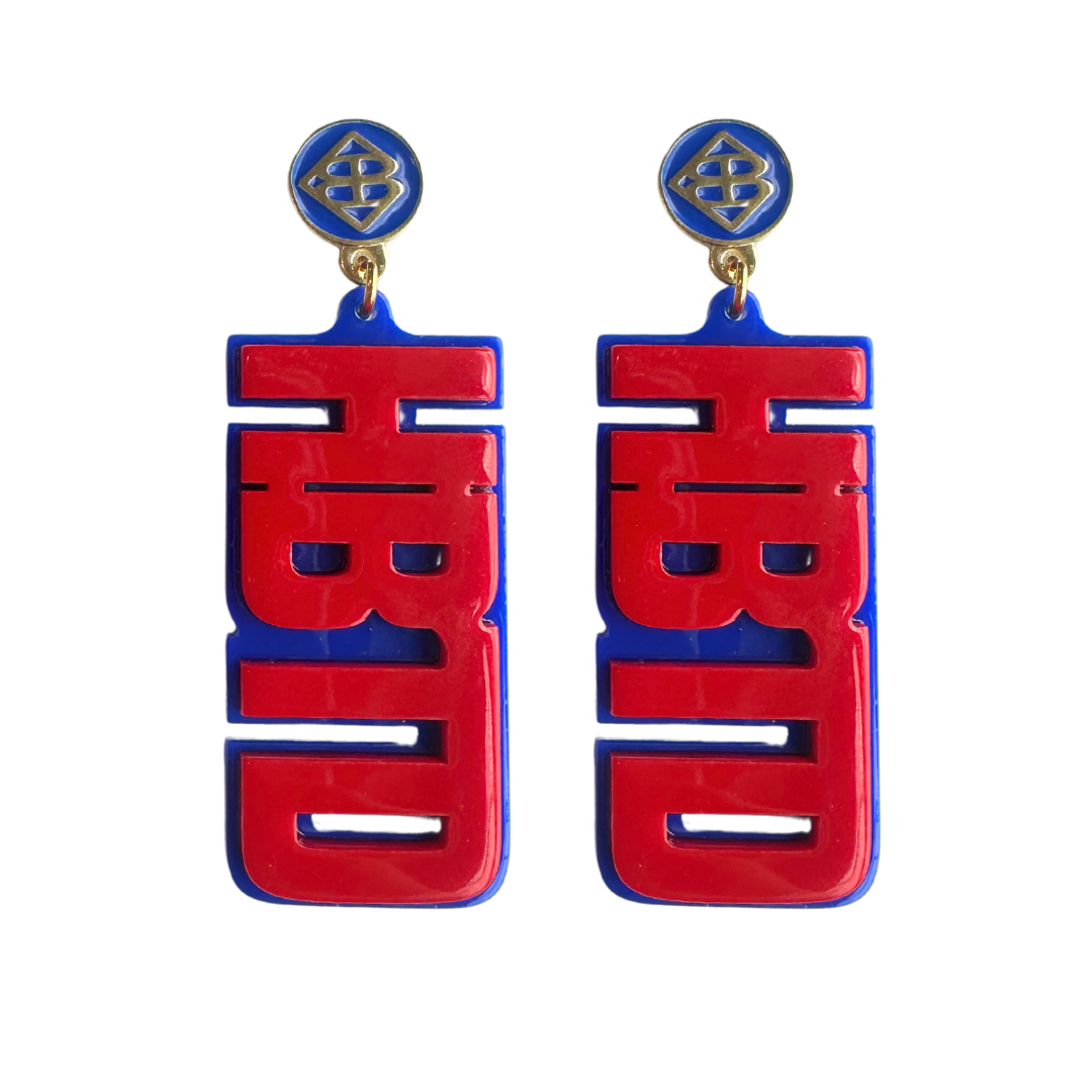 Louisiana Tech Red HBTD Earrings