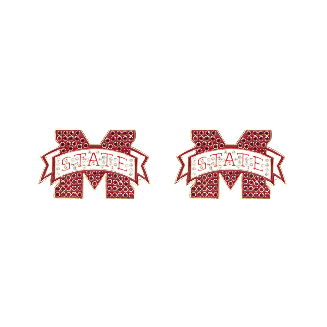 Mississippi State Pavé Logo Studs