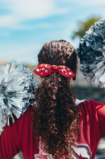 Mississippi State Maroon Logo Bow Scrunchie