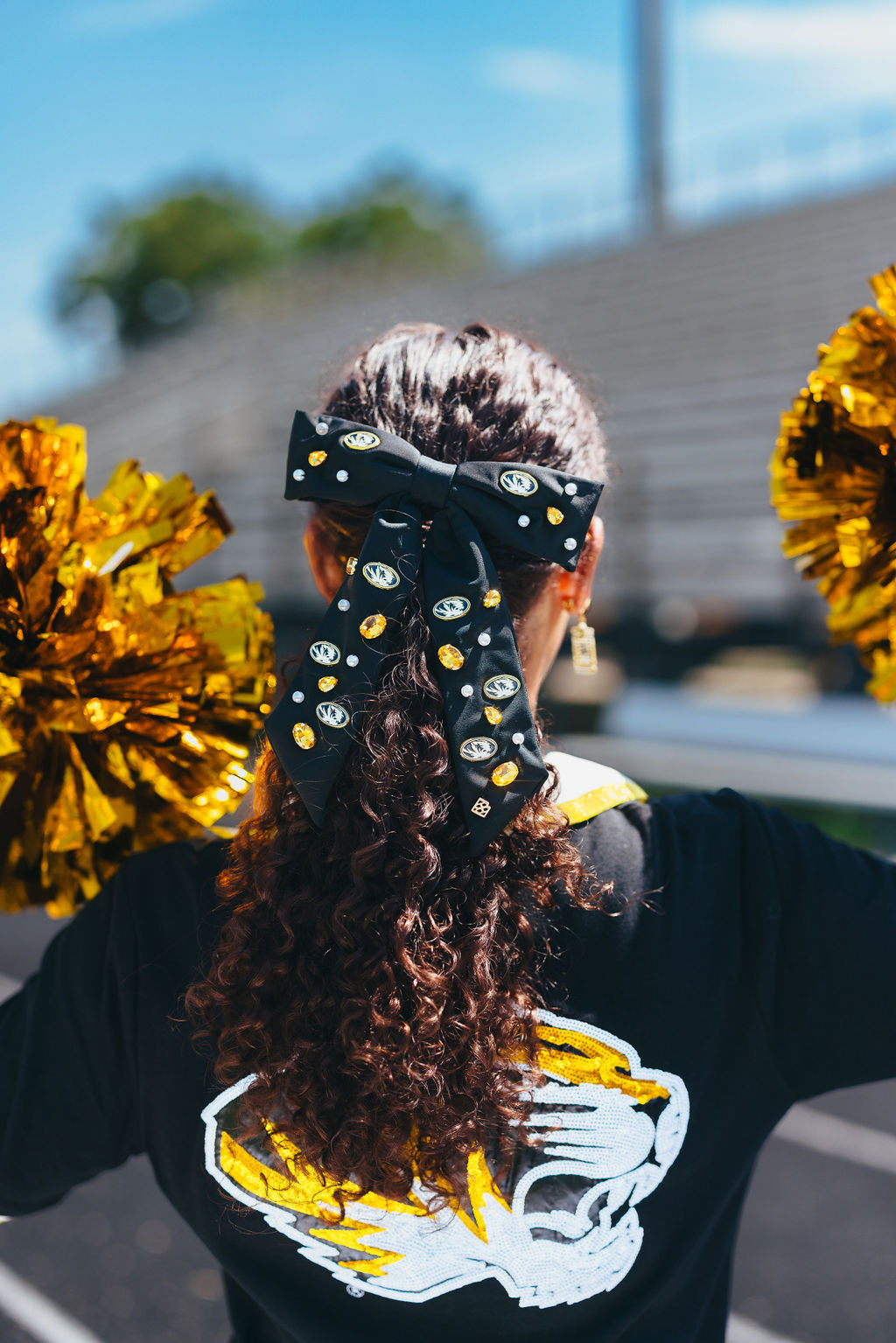 Missouri Black Bow Barrette