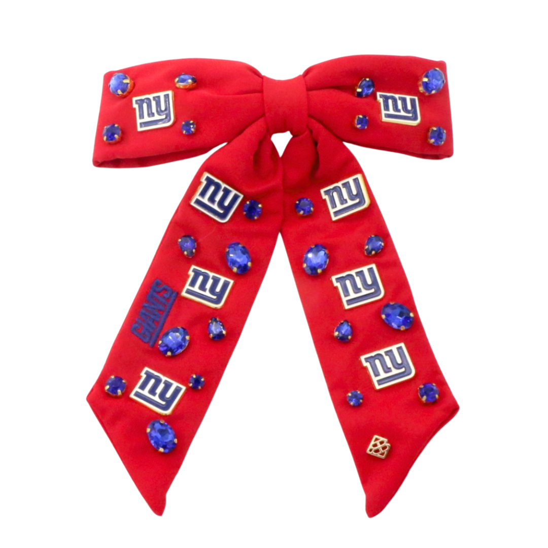 New York Giants Red Bow Barrette