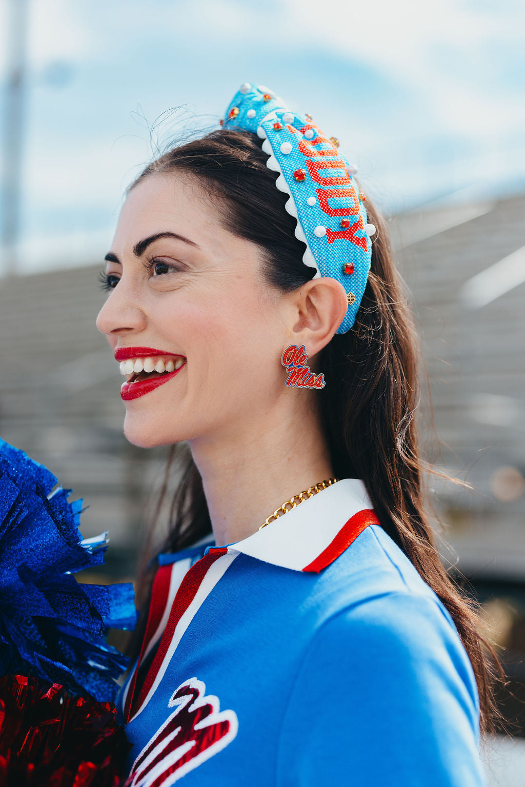 Ole Miss  Pavé Logo Studs