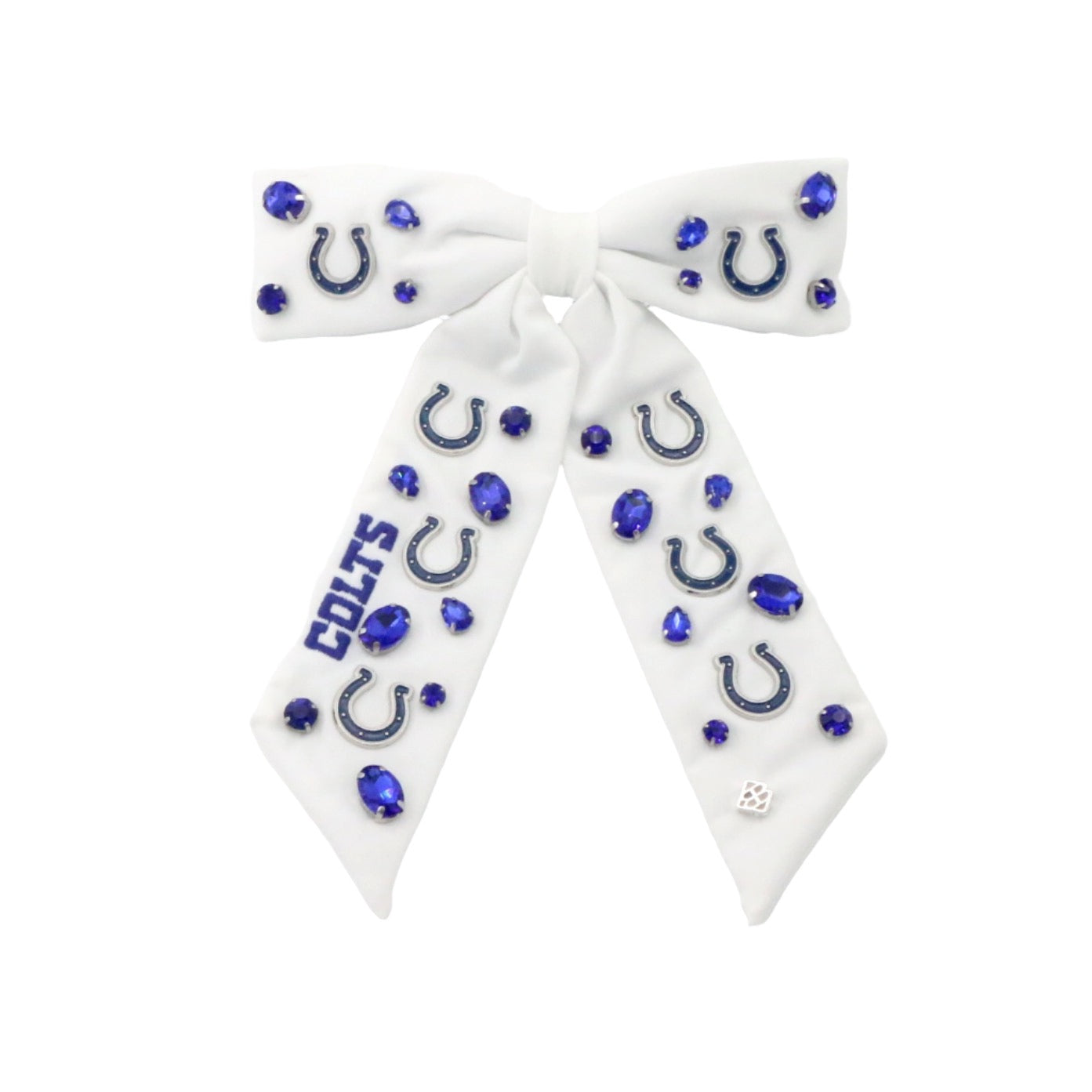 Indianapolis Colts White Bow Barrette