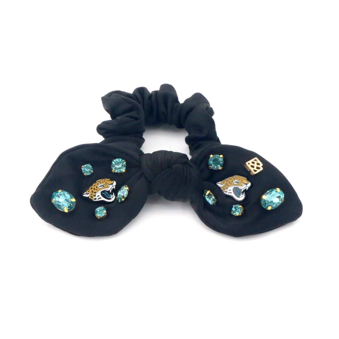 Jacksonville Jaguars Black Logo Bow Scrunchie