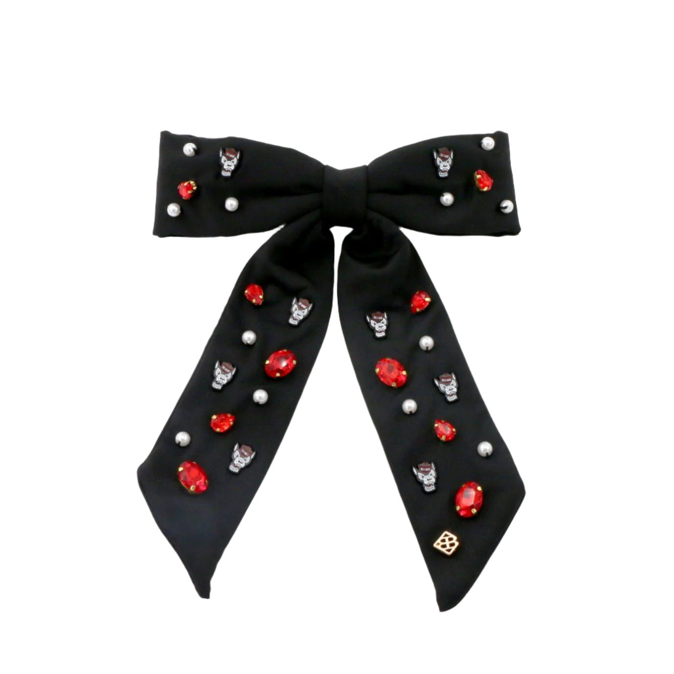 NC State Black Bow Barrette