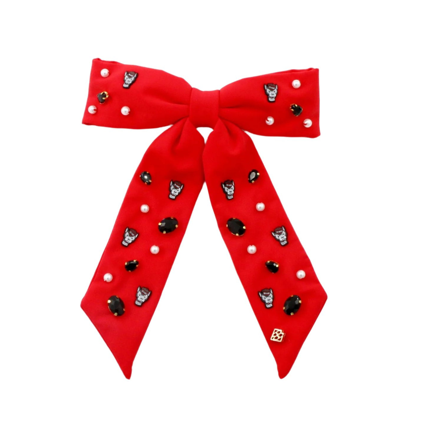 NC State Red Bow Barrette