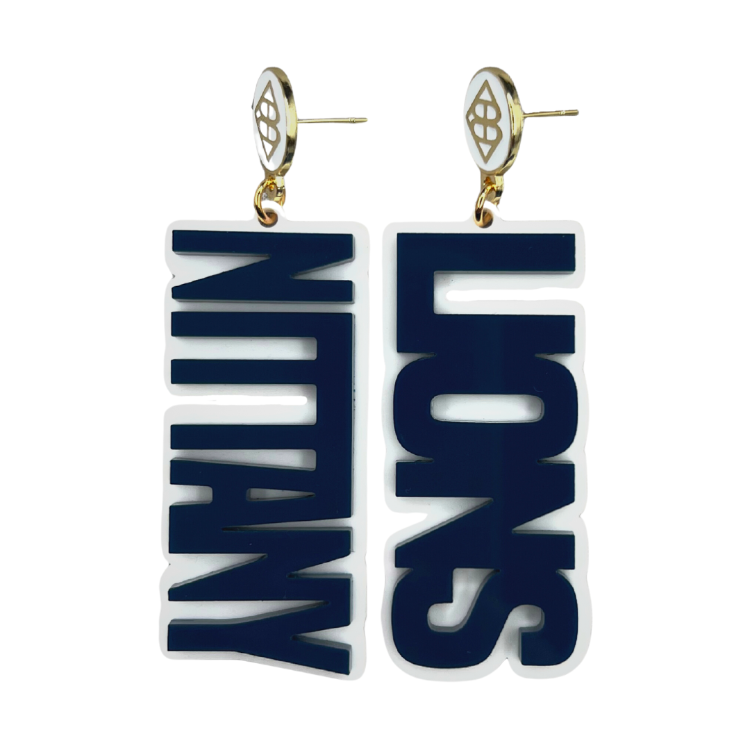 Penn State Navy NITTANY LIONS  Earrings