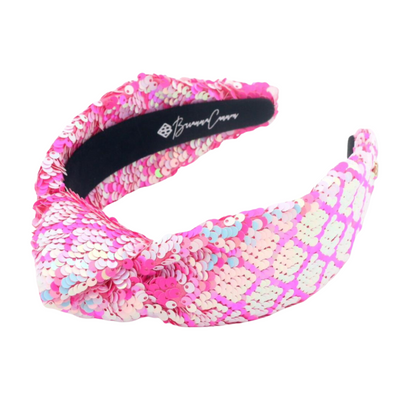 Adult Size Hot Pink Iridescent Sequin Headband