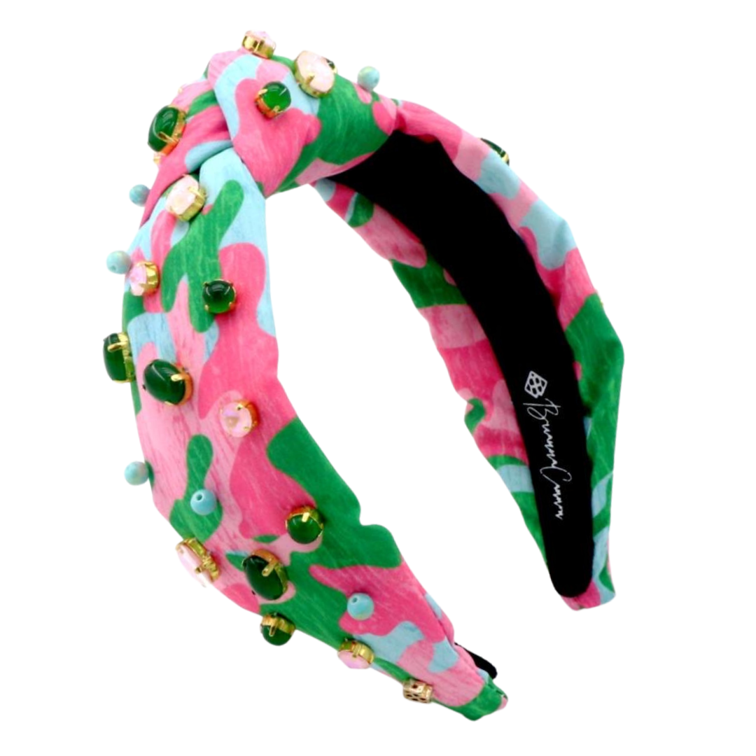 Adult Size Pretty Country Pink, Green & Blue Headband