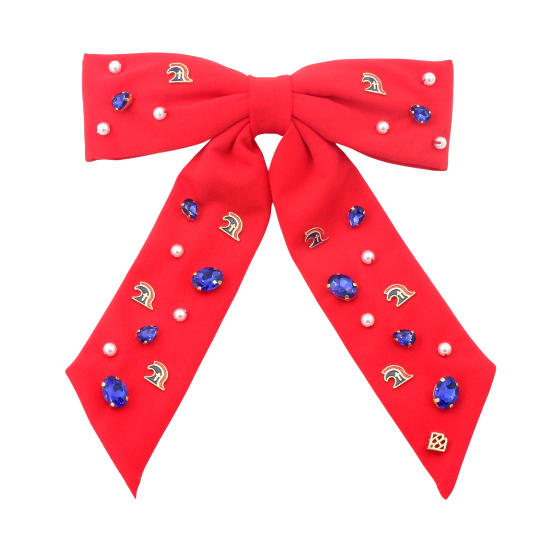 Red TCA Bow  Barrette