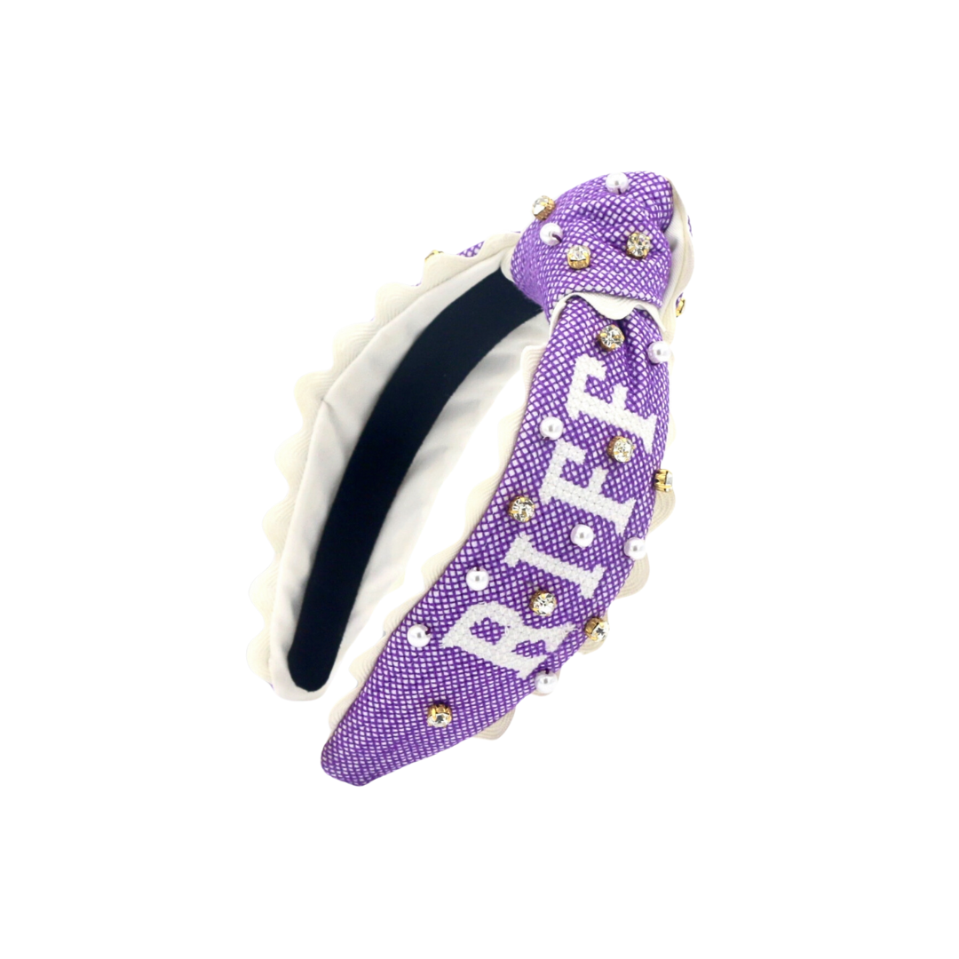 TCU RIFF RAM Child Cross Stitch Headband