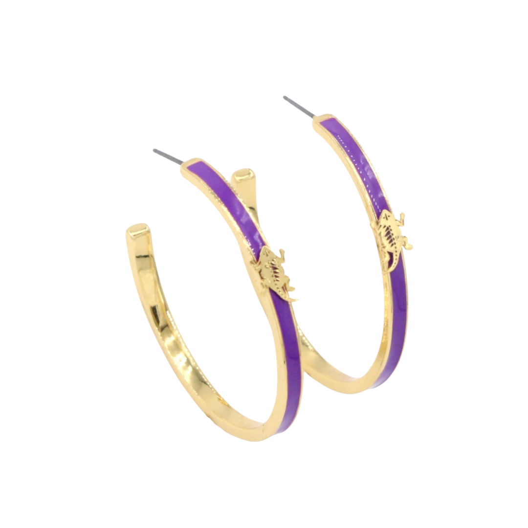 TCU Logo Hoop Earrings