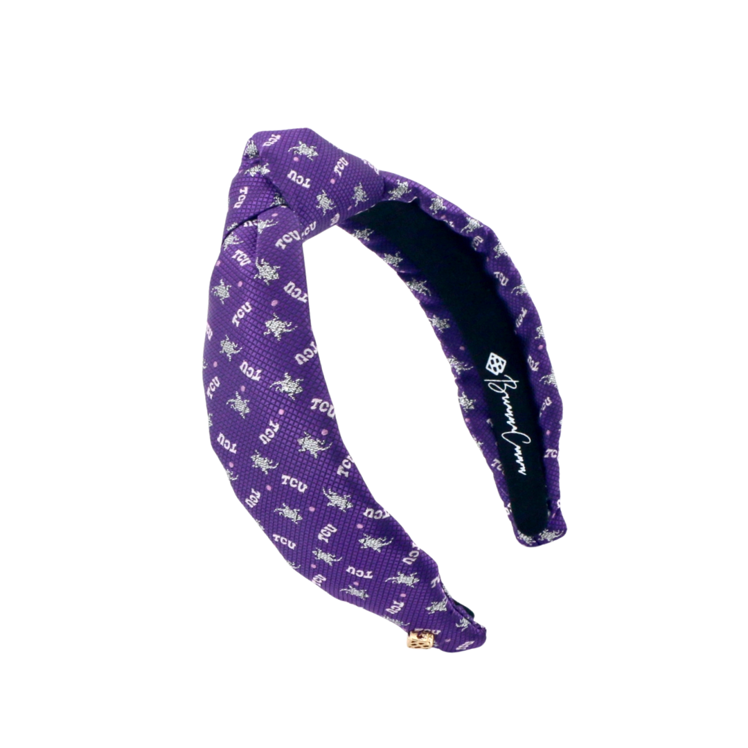 TCU Child Size Purple Woven Headband