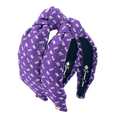 TCU Child Size Purple Woven Headband