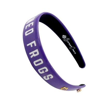 TCU Purple Thin Embroidered Headband