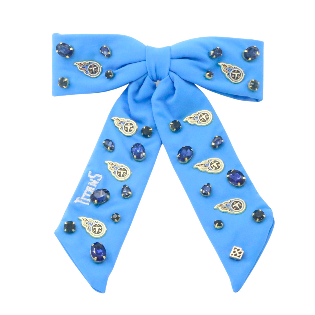 Tennessee Titans Blue Bow Barrette