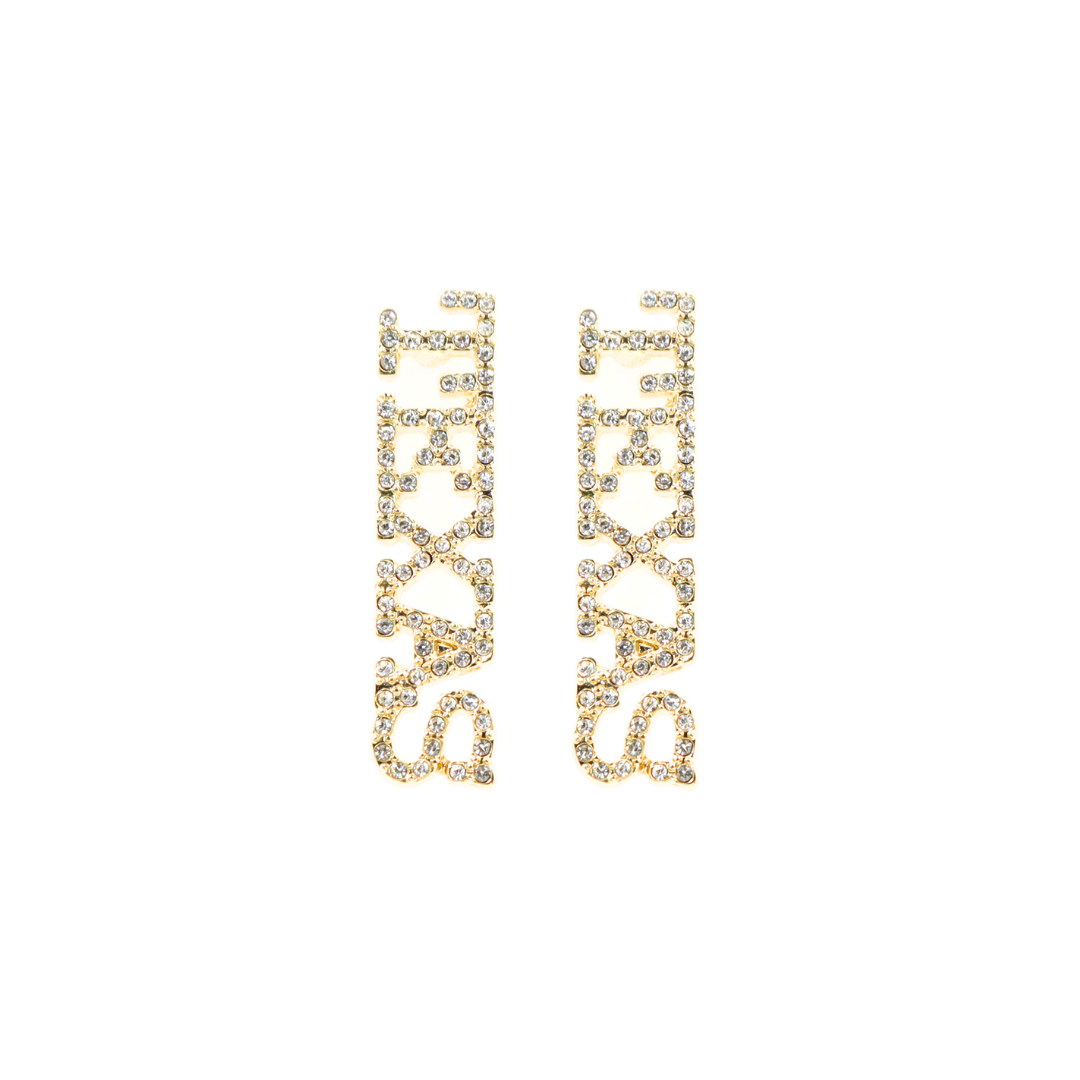 Texas Pavé Rhinestone Stud Earrings