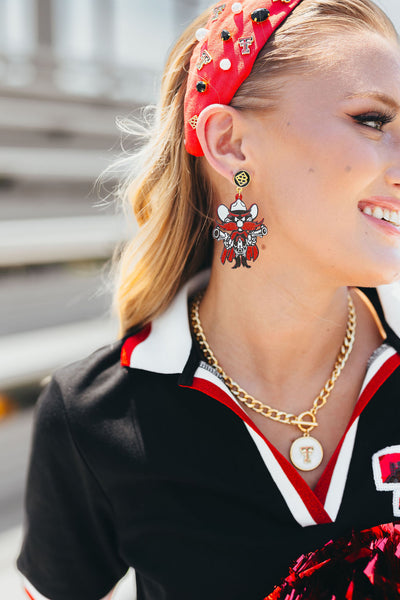 Texas Tech Raider Red Earrings