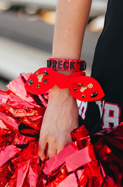 Texas Tech Red Logo Bow Scrunchie