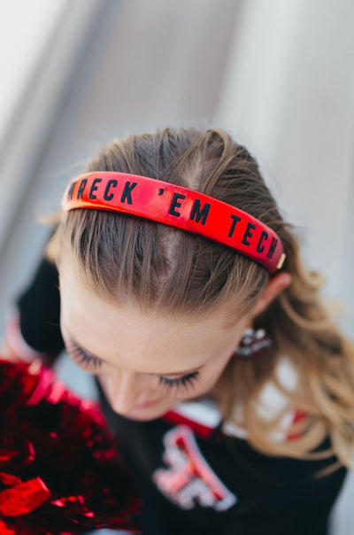 Texas Tech Red Thin Embroidered Headband