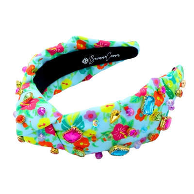 Adult Size Tropics Floral Headband With Crystals