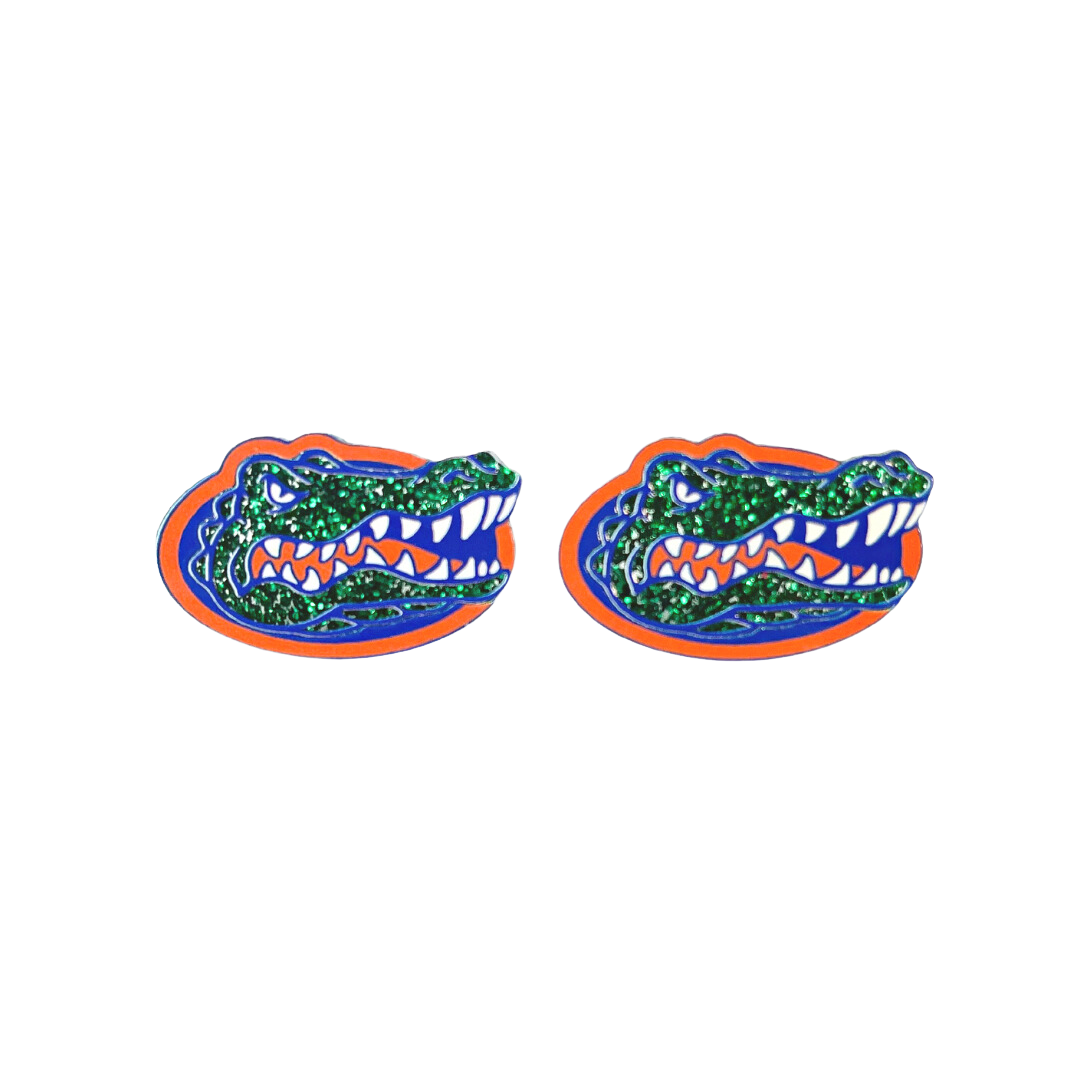 Florida Gator Logo Stud Earrings