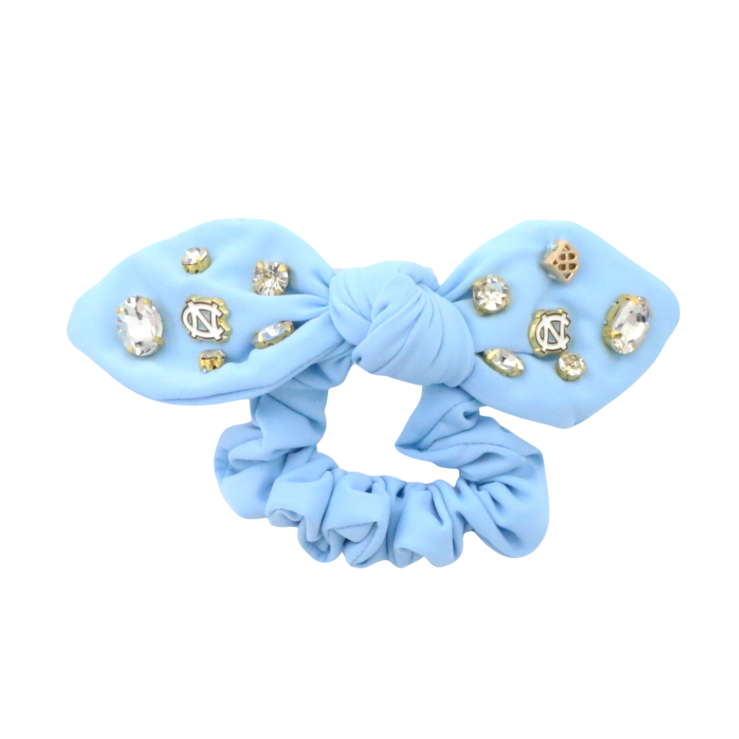 North Carolina Carolina Blue Logo Bow Scrunchie