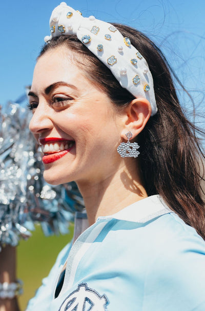 North Carolina Silver Logo Earring with BC Logo