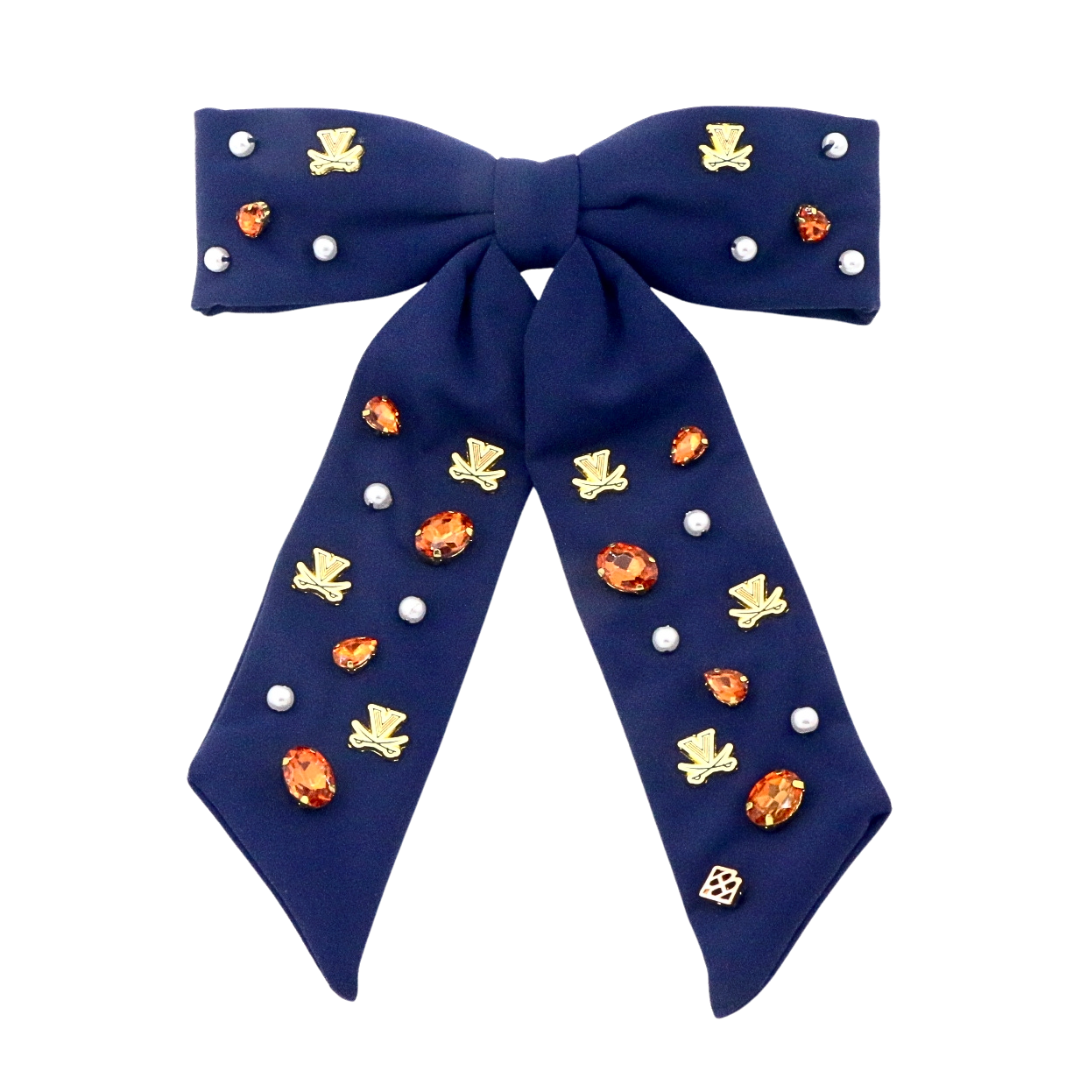 Virginia Navy Bow Barrette