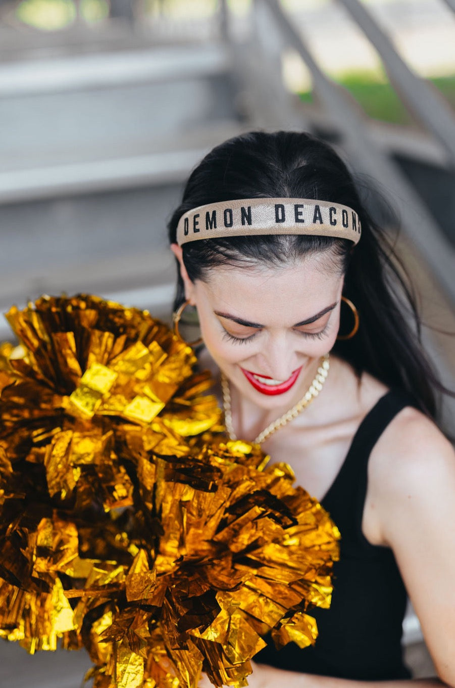 Wake Forest Gold Thin Embroidered Headband