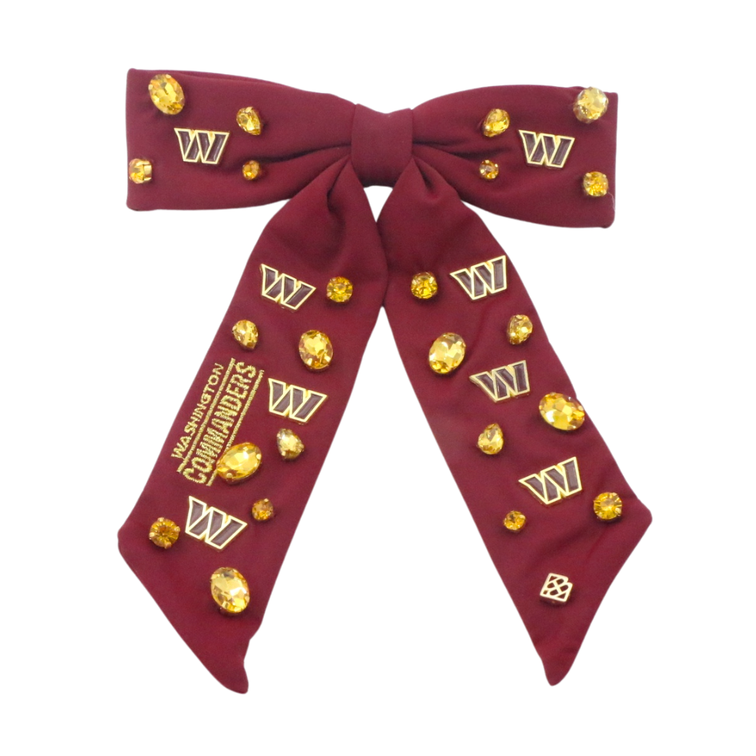 Washington Commanders Burgundy Bow Barrette